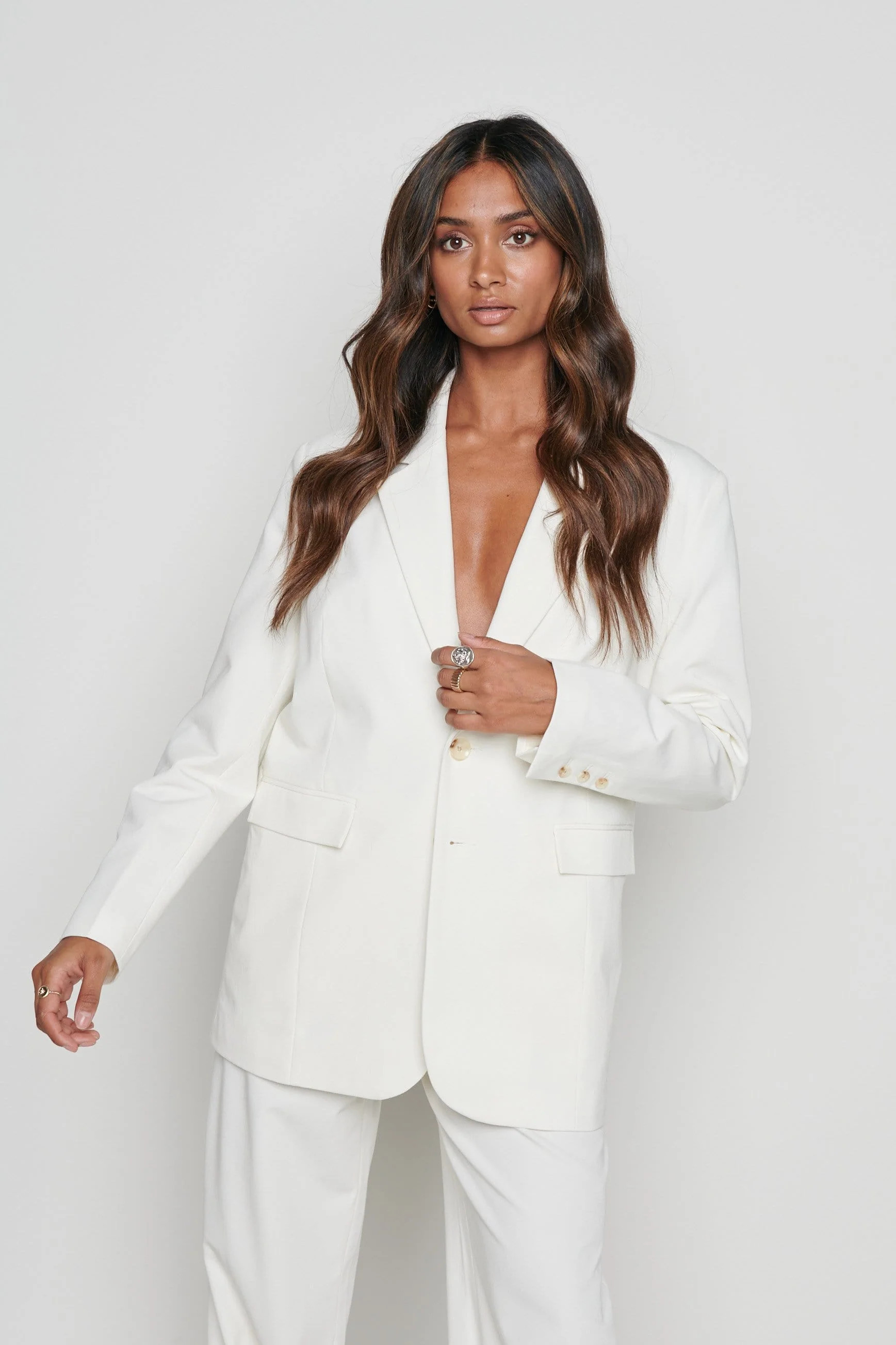 Dylan Dad Blazer - Cream | Pretty Lavish (UK)
