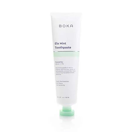 Boka Ela Mint Natural Toothpaste - Nano-Hydroxyapatite for Remineralizing and Sensitivity, Fluoride- | Walmart (US)