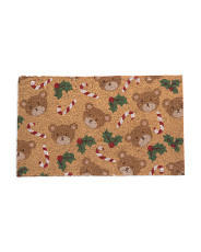 18x30 Holiday Teddy Bears Coir Doormat | Home | Marshalls | Marshalls