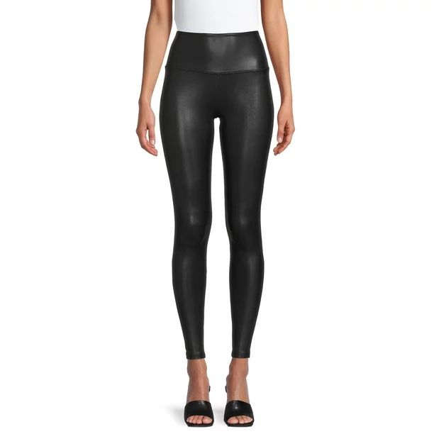 Time and Tru Women's Faux Leather Leggings - Walmart.com | Walmart (US)