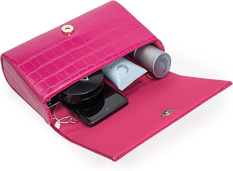 CHARMING TAILOR Small Crocodile Print Clutch Bag PU Alligator Handbag Women’s Clutch Purse | Amazon (US)