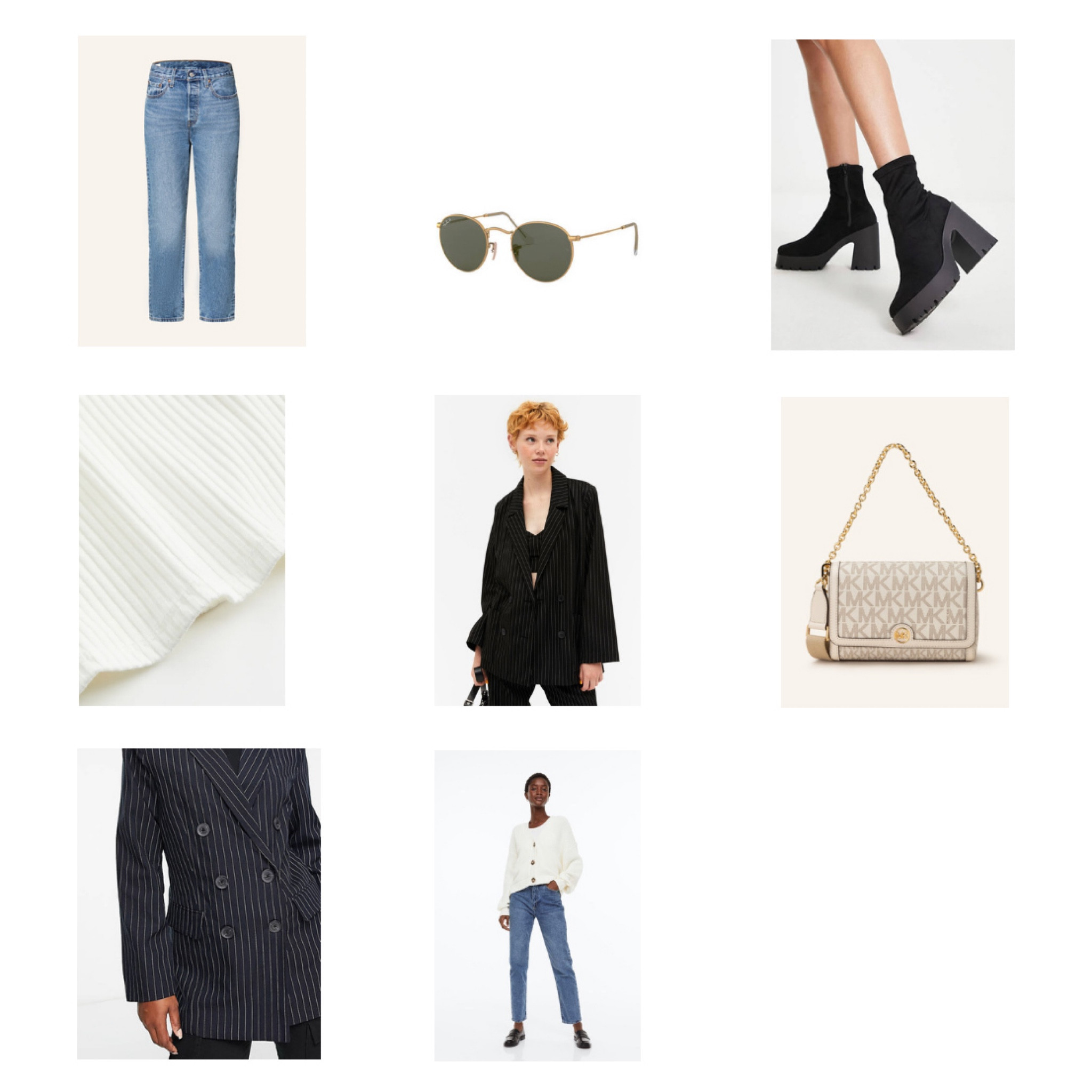 Feather Hem Jeans. Fashion Blogger Girl by Style Blog Heartfelt Hunt. Girl with blond hair wearing feather hem jeans, pinstriped blazer, white tee, Ray-Ban sunglasses, Louis Vuitton bag and sock boots. #colorfuloutfit #colorfulstyle #colorfulfashion #colorfullooks #fashionfun #cutefalloutfit #fallfashion2022 #falllookbook #fitcheck #dailylooks #dailylookbook #contentcreator #microinfluencer #discoverunder20k