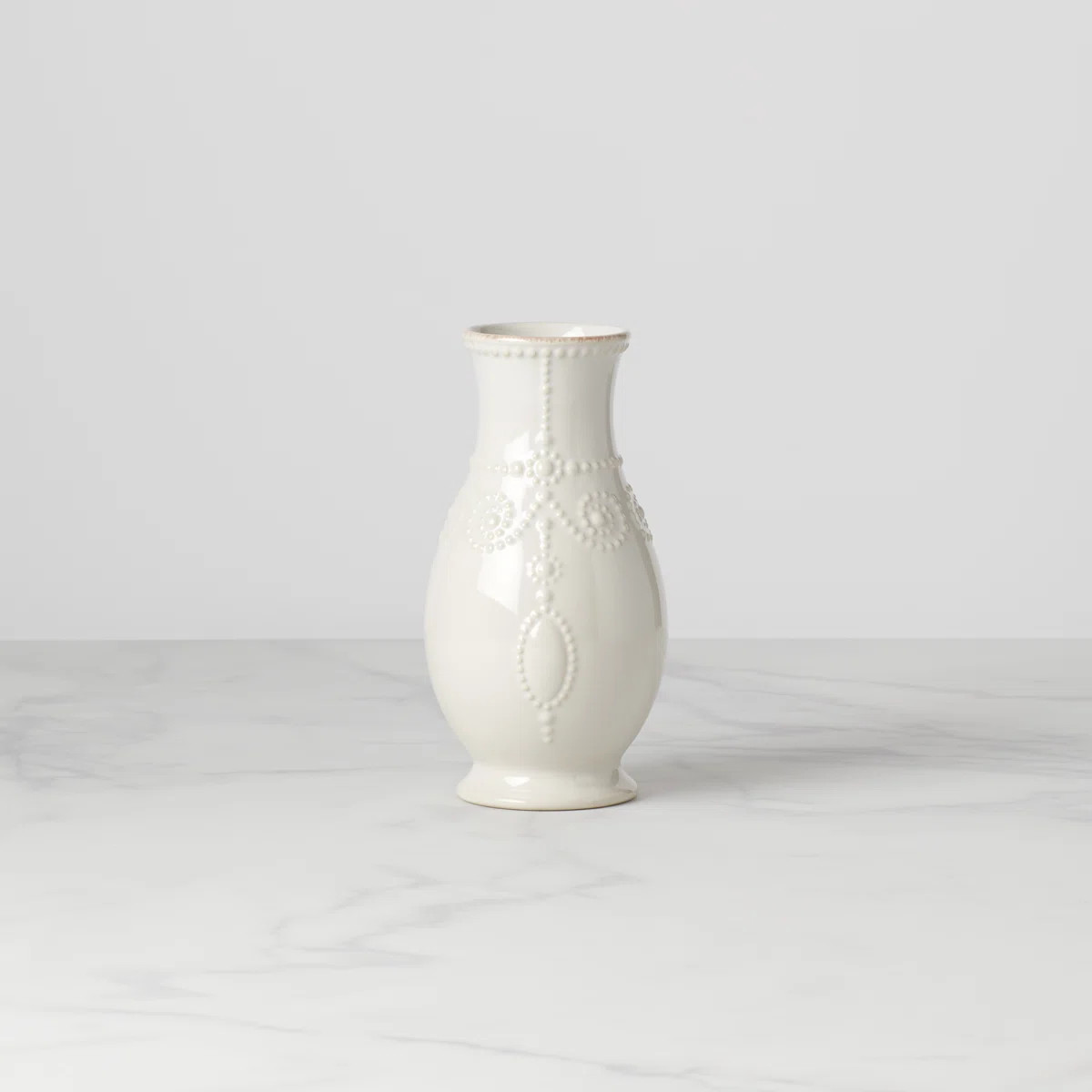 French Perle Giftware White 8" Fluted Vase | Wayfair North America