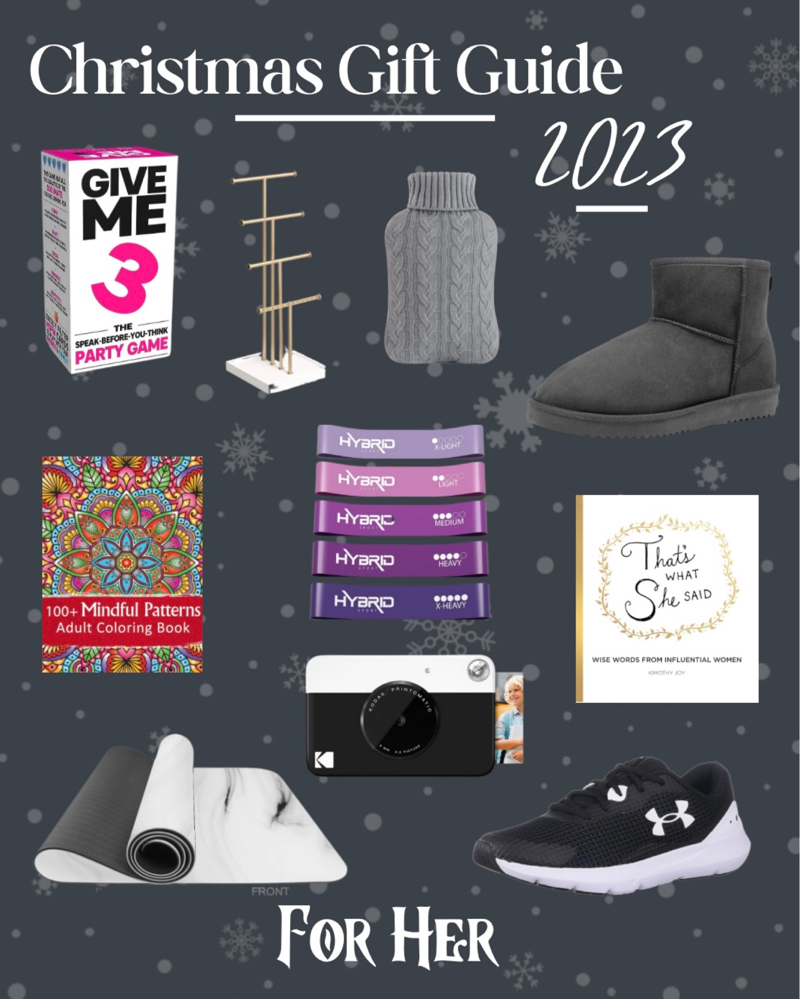 Christmas Presents, Christmas Gifts, Gift Guide, Present Ideas for her, presents for daughter, presents for mum, presents for man, trainers, sneakers, board game, book, Ugg dupes, yoga mat, holidays, holiday presents 

#LTKGiftGuide #LTKSeasonal #LTKHoliday