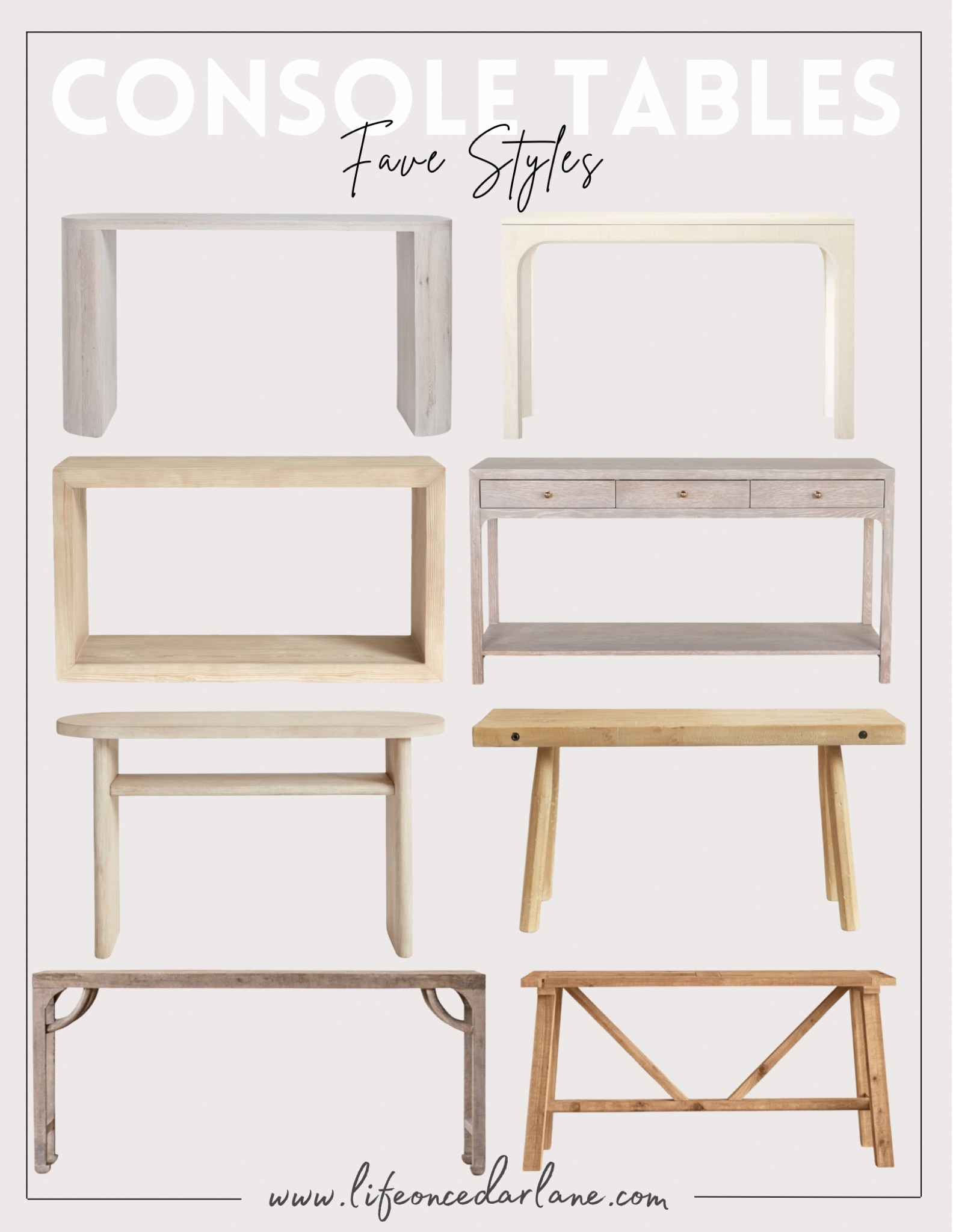 Console Tables- fave styles! So many pretty finds & such a great statement piece for your living room, behind your sofa or entry way space! 

#livingroomrefresh #homedecor #furniture

#LTKsalealert #LTKhome #LTKstyletip