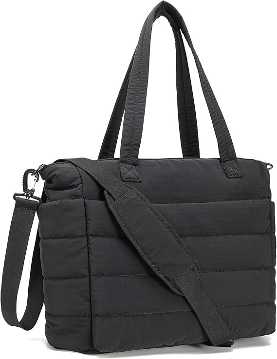 AOCINA Puffer Tote Bag for Women Quilted Work Bag Nurse Bags Women's Shoulder Handbags for Travel... | Amazon (US)