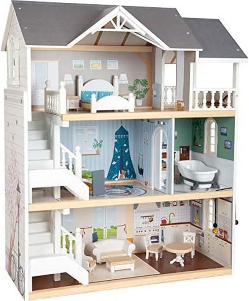 small foot wooden toys Urban Villa Doll House Playset Collection Designed for Children Ages 3+ Ye... | Amazon (US)