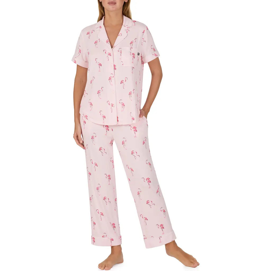 Kate Spade New York print crop pajamas in Pink Multi at Nordstrom, Size X-Small | Nordstrom