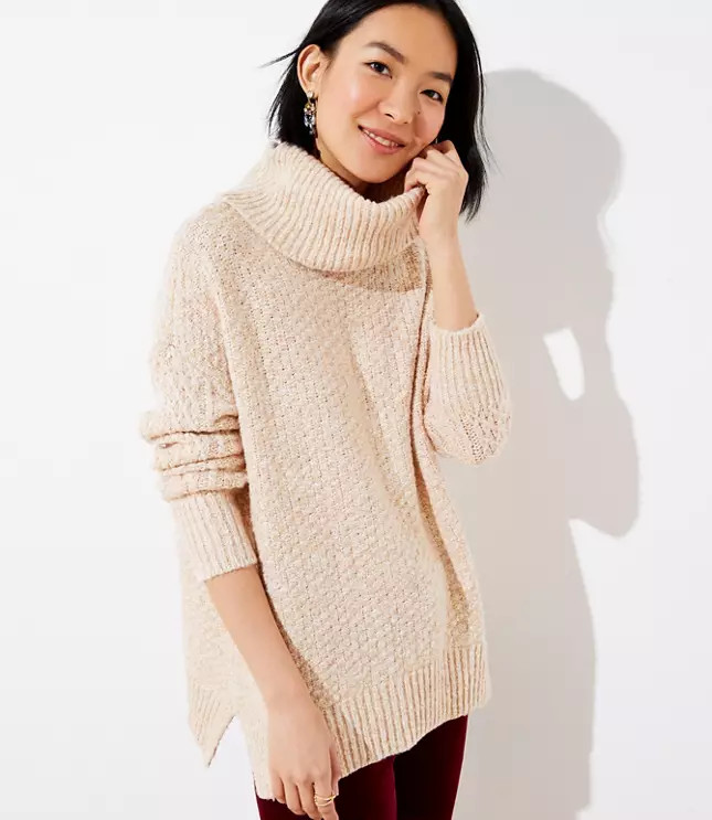 Turtleneck Poncho Sweater | LOFT | LOFT