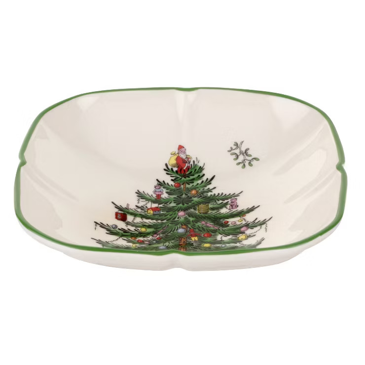 Spode Christmas Tree Sculpted Square Dish - 5.5 Inch | Target