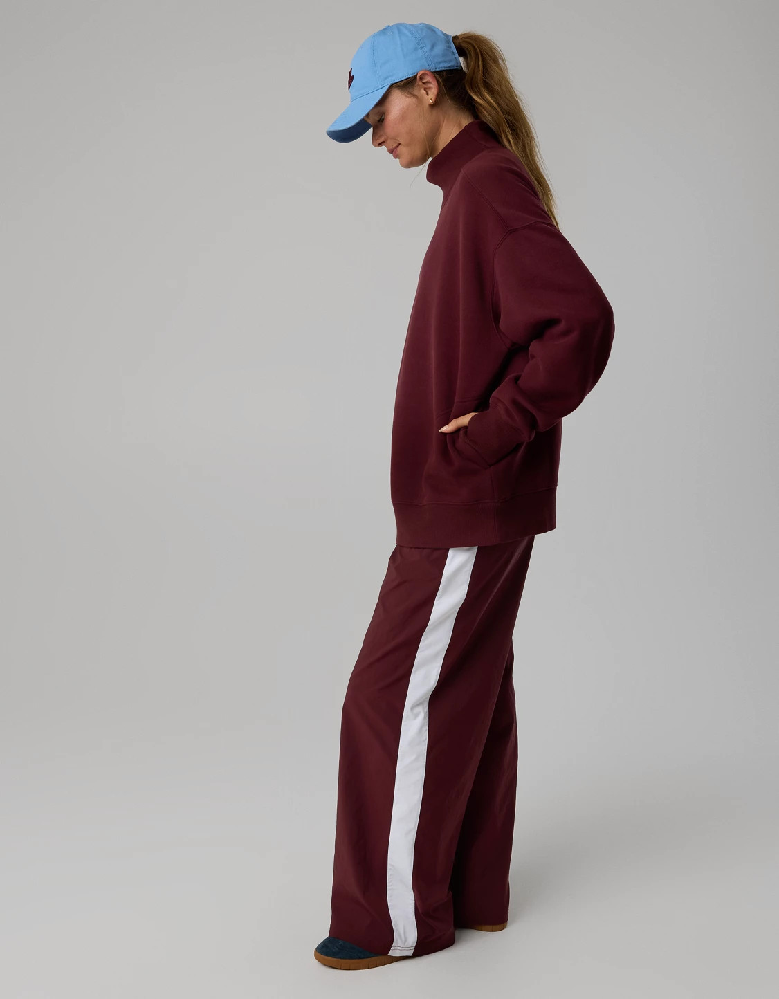 OFFLINE By Aerie Cloud Fleece Oversized Mockneck Sweatshirt | Aerie