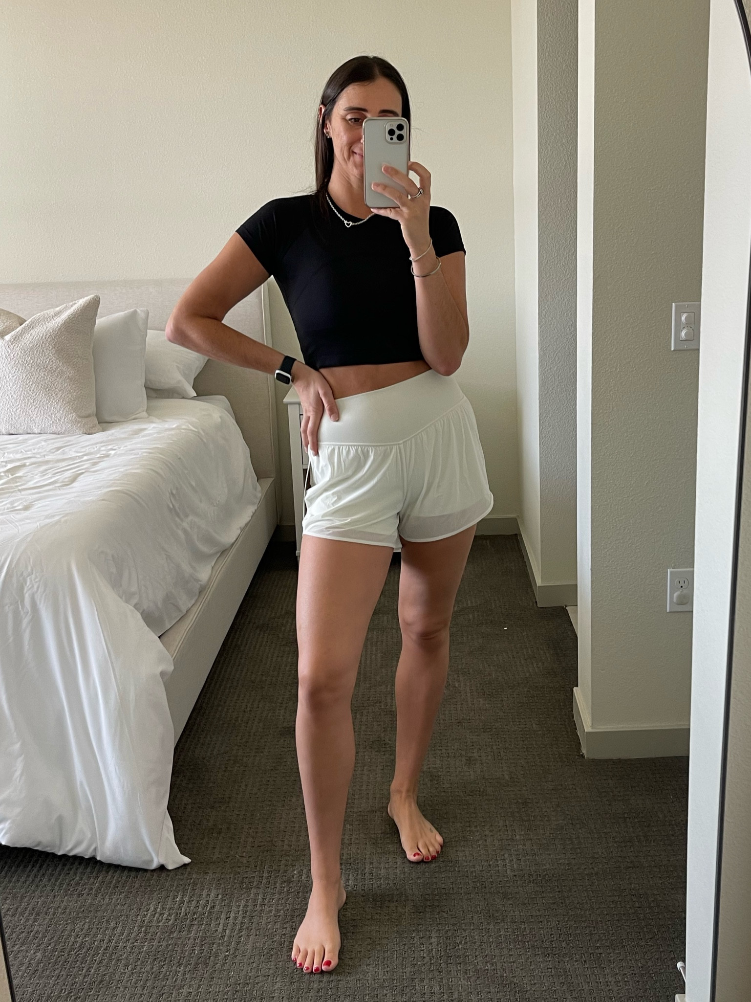 #lululemon Nulu and mesh high rise yoga short 