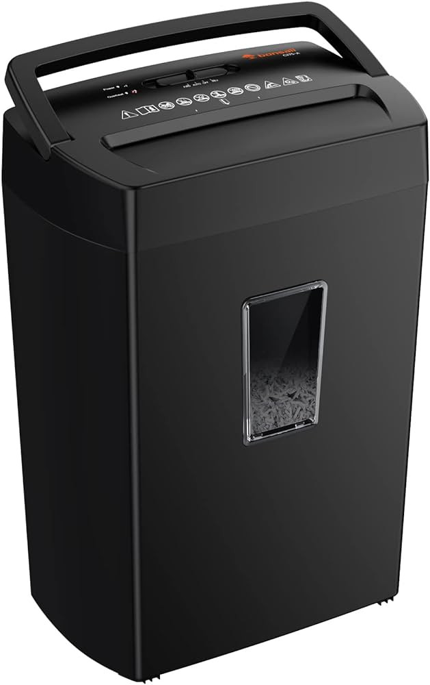 Bonsaii 12-Sheet Cross Cut Paper Shredder, 5.5 Gal Home Office Heavy Duty Shredder for Paper, Cre... | Amazon (US)