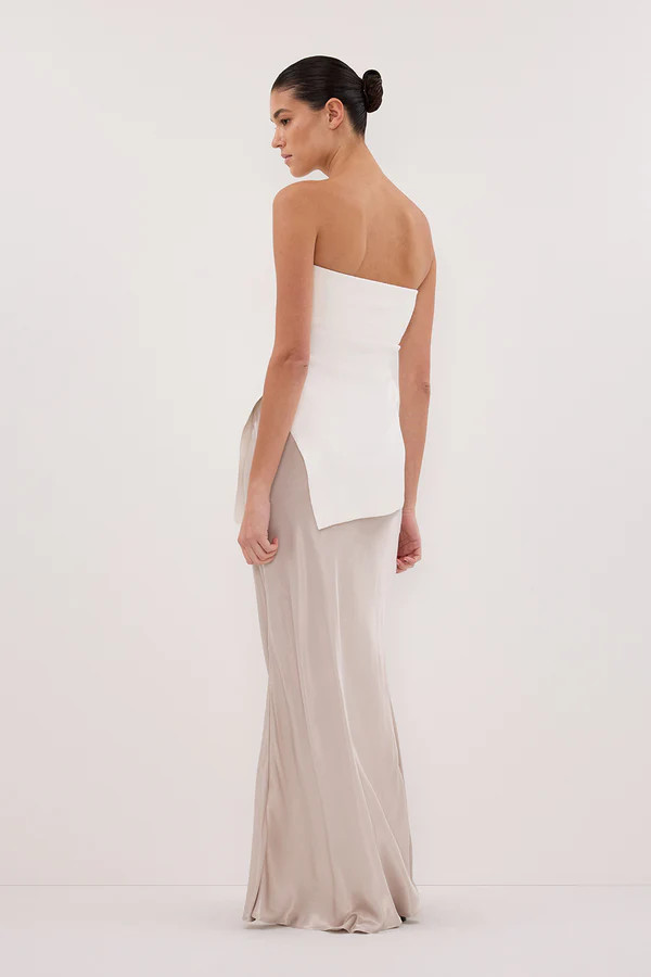 CHARLI CHALK SATIN MAXI SKIRT | DISSH