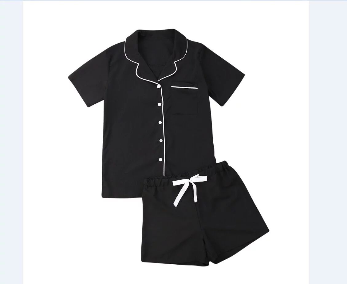 Fashion Women Sleepwear Cute Cotton Pajamas Set Short Sleeve Nightgown Summer - Walmart.com | Walmart (US)