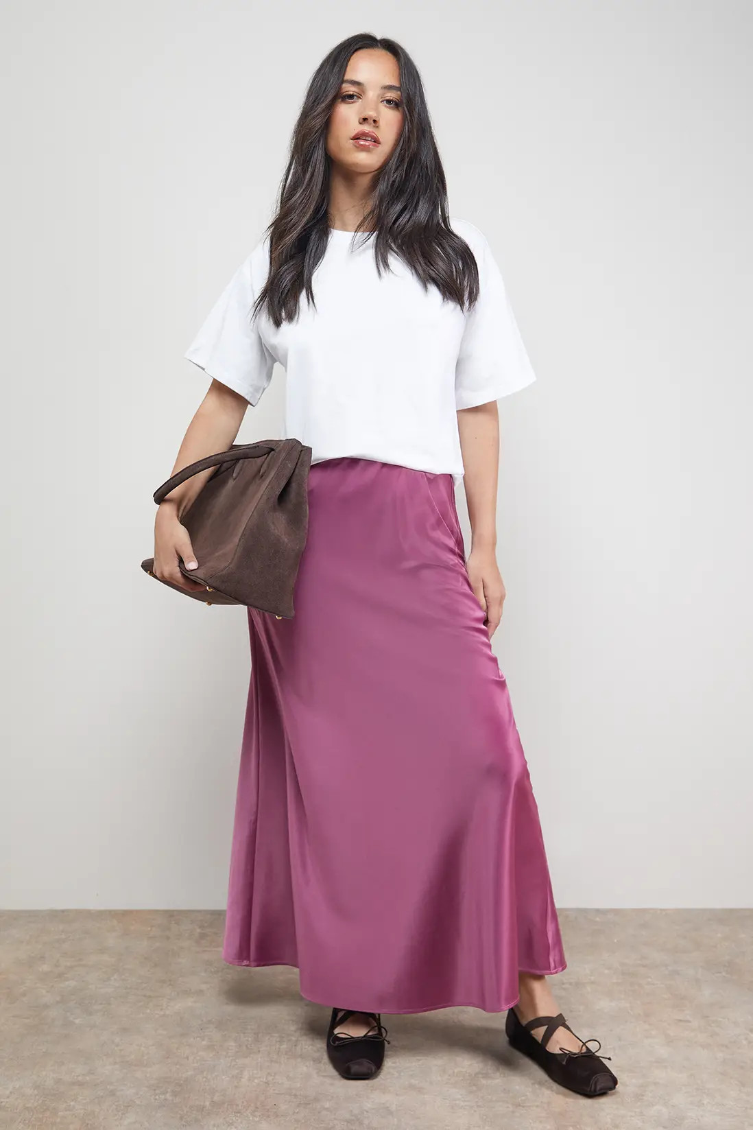 Bias Cut Satin Maxi Skirt | boohoo (US & Canada)