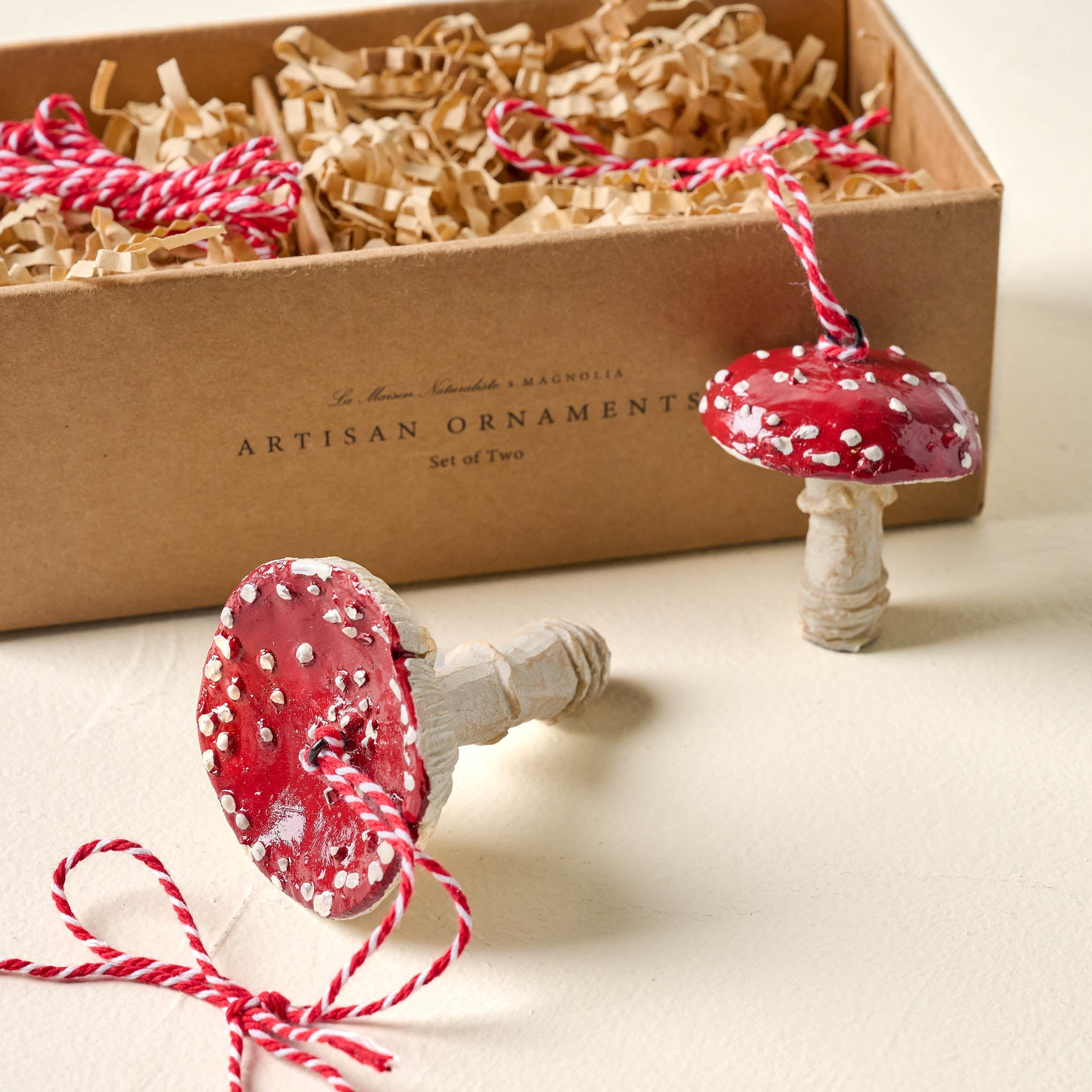Red Toadstool Ornament Set of 2 | Magnolia