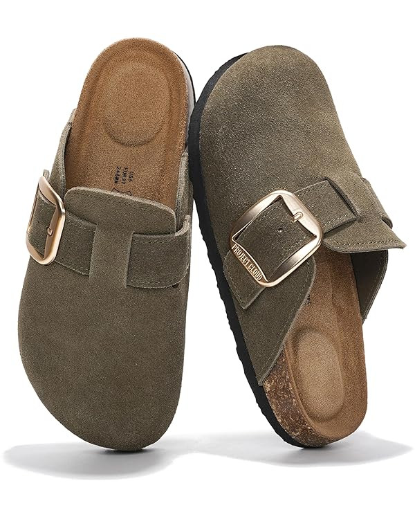 Project Cloud Genuine Leather Clogs for Women Shoes - Memory Foam Insole, Non-Slip & Natural Cork... | Amazon (US)