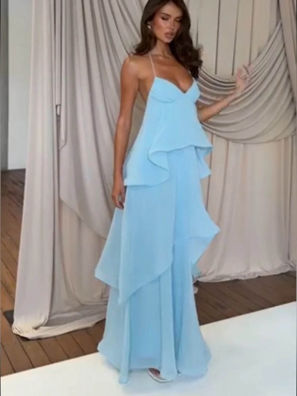 Twirl with me maxi dress baby blue | Poshmark