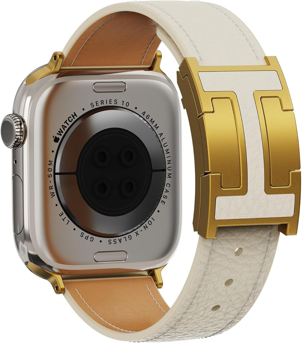 Leather Magnetic Watch Band Compatible with Apple Watch Ultra Band 49mm 46mm 45mm 44mm 42mm 41mm ... | Amazon (US)