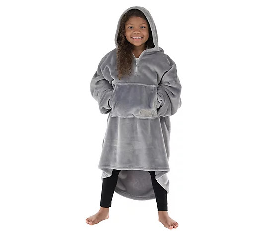 The Comfy Dream Lite Quarter-Zip Wearable Juniors Blanket - QVC.com | QVC