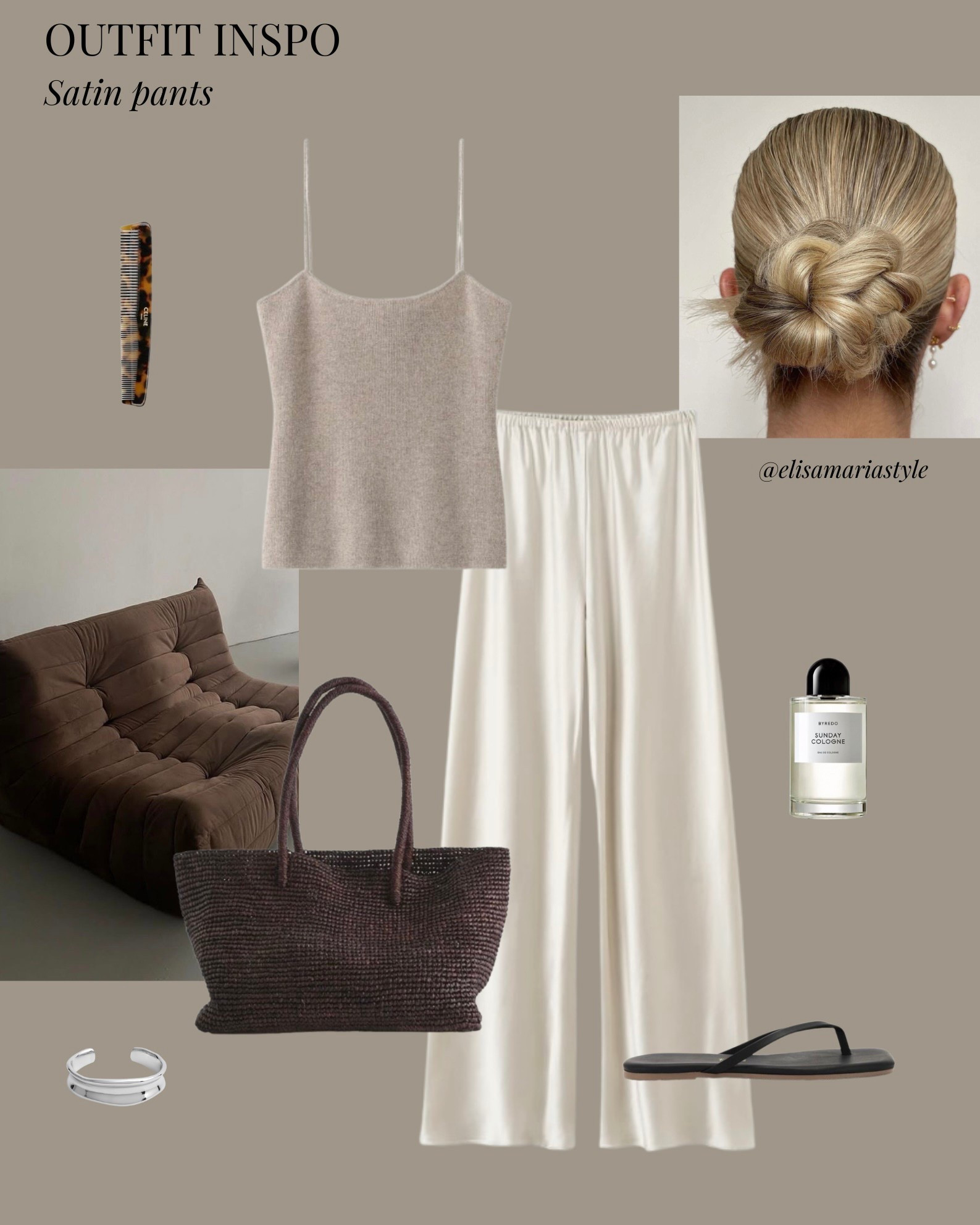 Satin pants outfit idea for summer 🤍

#LTKstyletip #LTKbag #LTKsummer