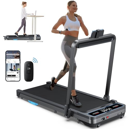Incline Wlking Pad Treadmill: [Voice Controlled] 2 in 1 Samrt Treadmill with 300lbs Capacity Compatible with Wellfit Kinomap ZWIFT APP - 2.5HP Quiet Treadmill with Console Remote Control | Amazon (US)
