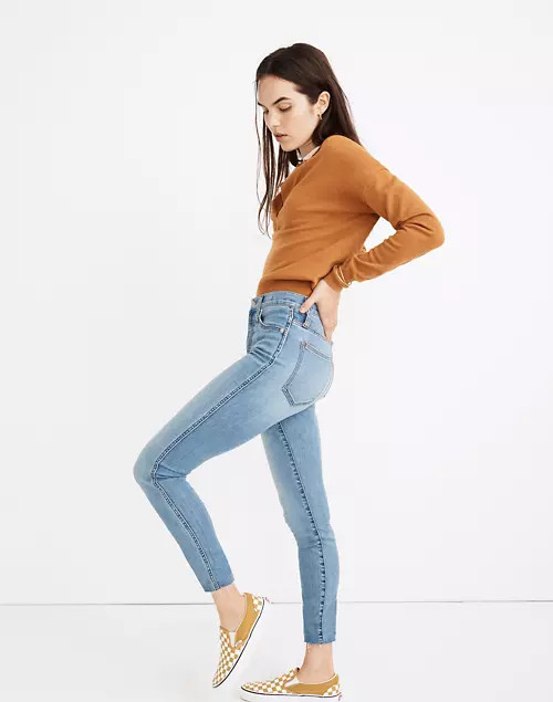 10" High-Rise Skinny Jeans in Highview Wash: Raw-Hem Edition | Madewell