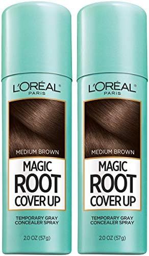 L'Oreal Paris Magic Root Cover Up Gray Concealer Spray Medium Brown 2 oz (2 pack) | Amazon (US)