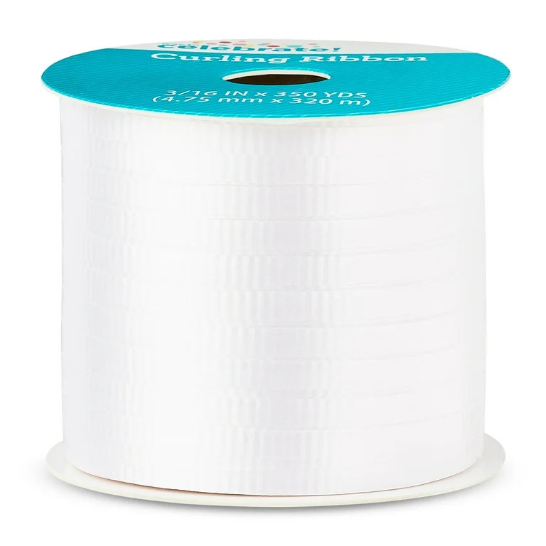 White Curling Ribbon, 350 yds, by Way To Celebrate | Walmart (US)