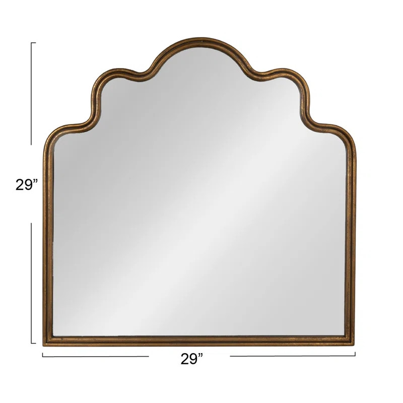 Winston Porter Wadena Wavy Scalloped Arched Metal Framed Wall Mirror | Wayfair | Wayfair North America