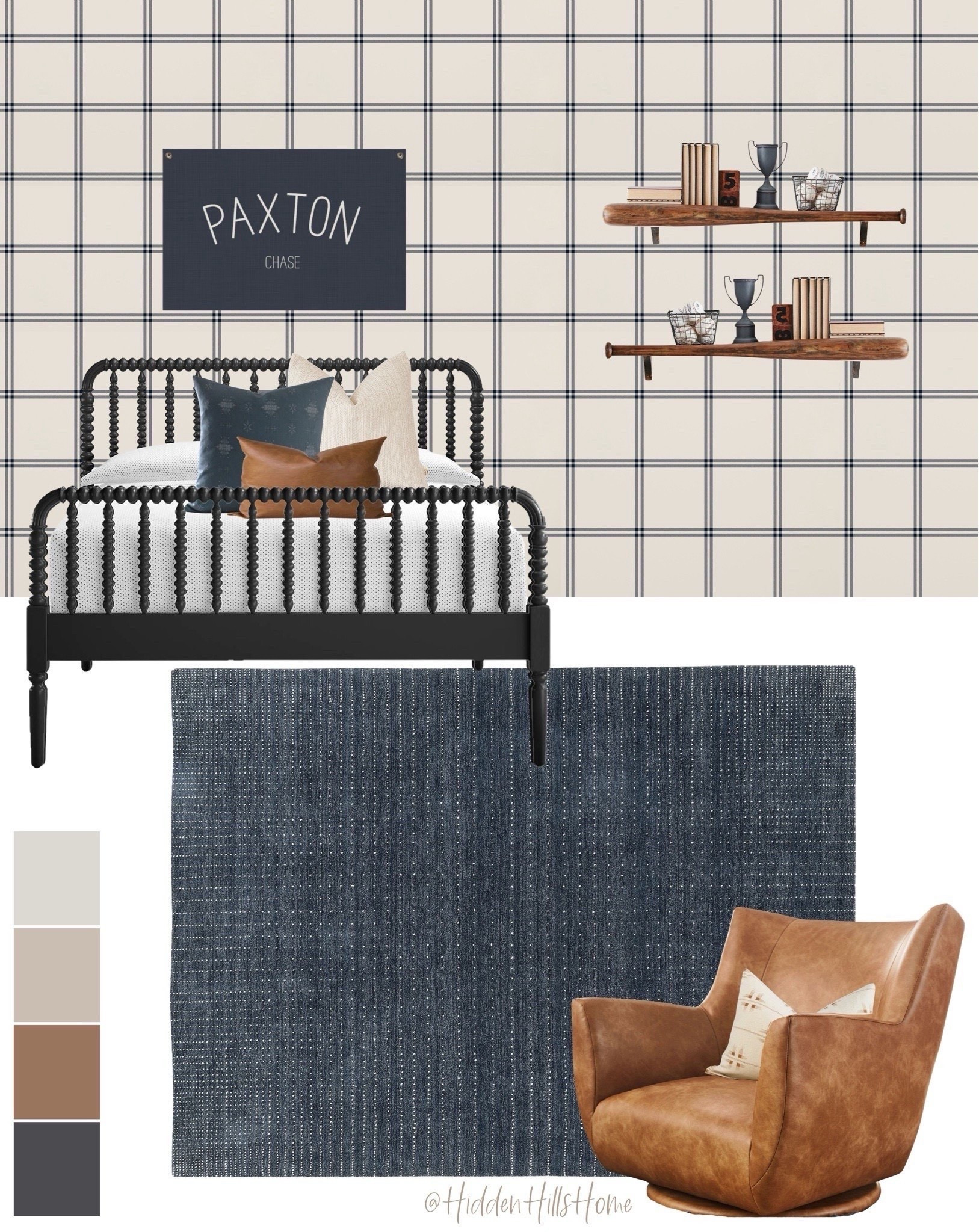 Modern-traditional boys bedroom mood board, windowpane wallpaper for boys room, plaid wallpaper, boys bedroom inspo #boys

#LTKHome #LTKSaleAlert #LTKKids