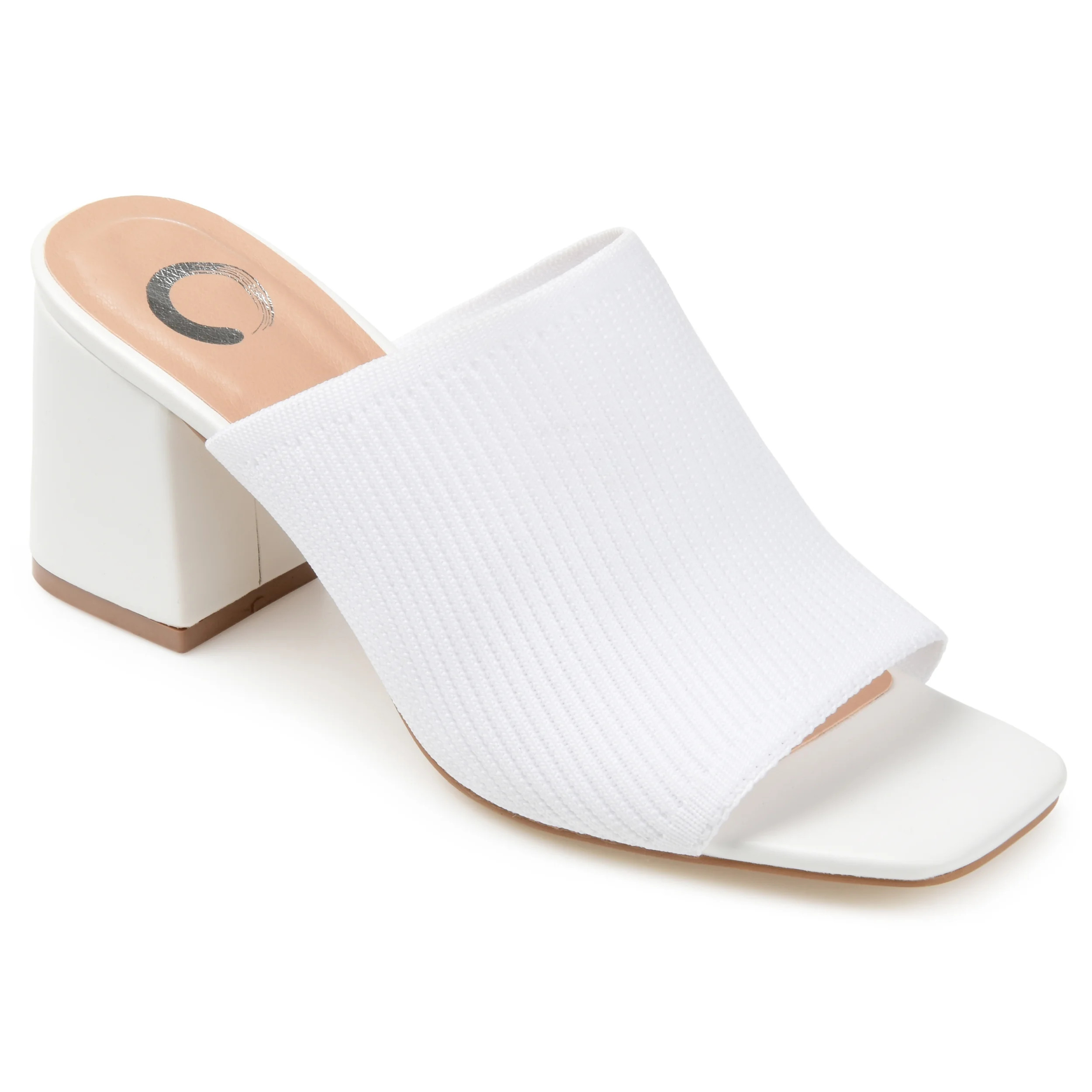 Journee Collection Womens Lorenna Wide Width Open Square Toe Block Heel Sandals - Walmart.com | Walmart (US)