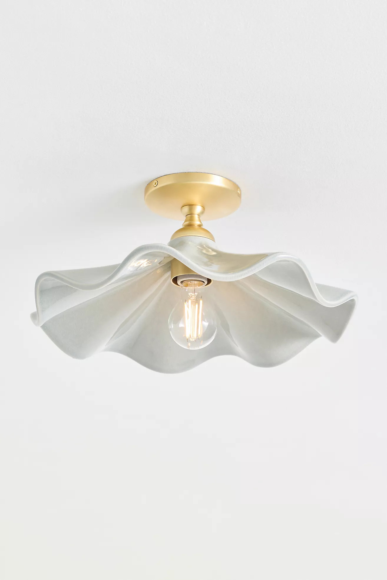 Bobbi Wavy Ceramic Flush Mount | Anthropologie (US)