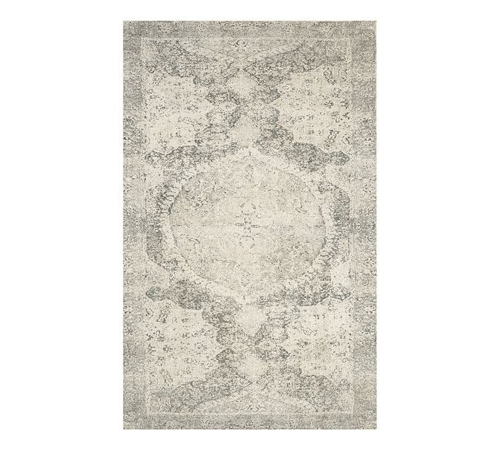 Barret Hand Loomed Wool Rug - Gray | Pottery Barn (US)
