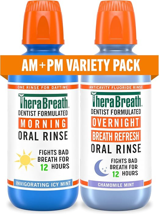 TheraBreath AM + PM Mouthwash Bundle, 16 fl oz, 2-Pack | Amazon (US)