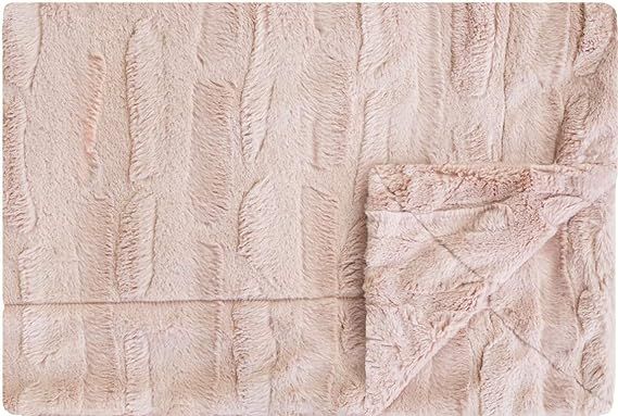 Minky Couture Premium Solid Color Blanket - Soft, Warm, Cozy, Comfortable, (Adult, Sorbet Blush) | Amazon (US)