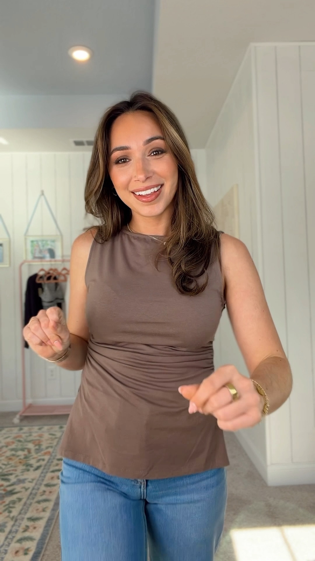 $12 top?! I think yes!! Also comes in a long sleeve. Perfect for girls night or date night. Truly goes with just about any bottom. Love the brown. 🤎brown

#LTKgrwm #LTKootd #LTKValentine