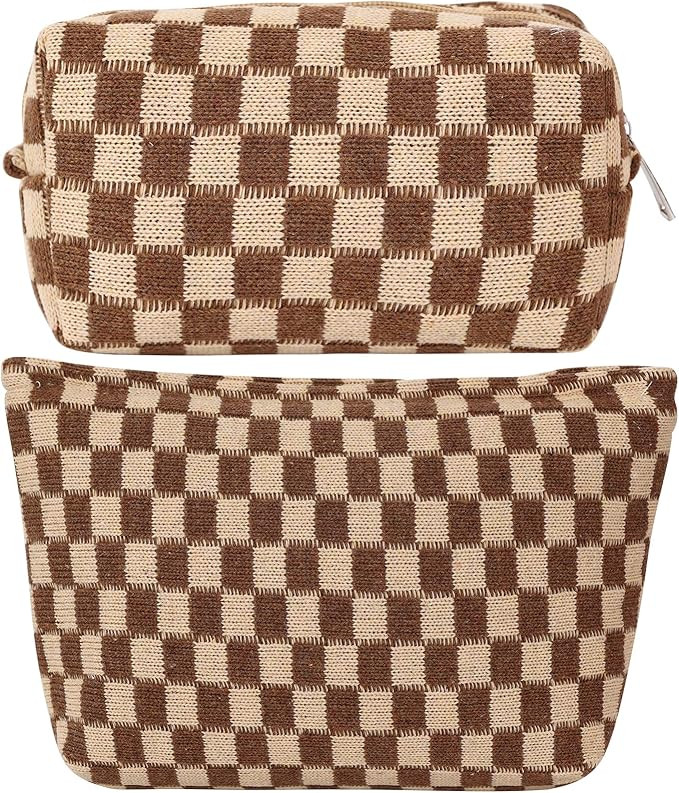 LYDZTION Makeup Bag Cosmetic Bag for Women,1Pcs Large Capacity Makeup Bags and 1Pcs Pencil Case M... | Amazon (US)