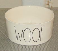 Rae Dunn WOOF Large 6" Ceramic Dog Bowl | Amazon (US)