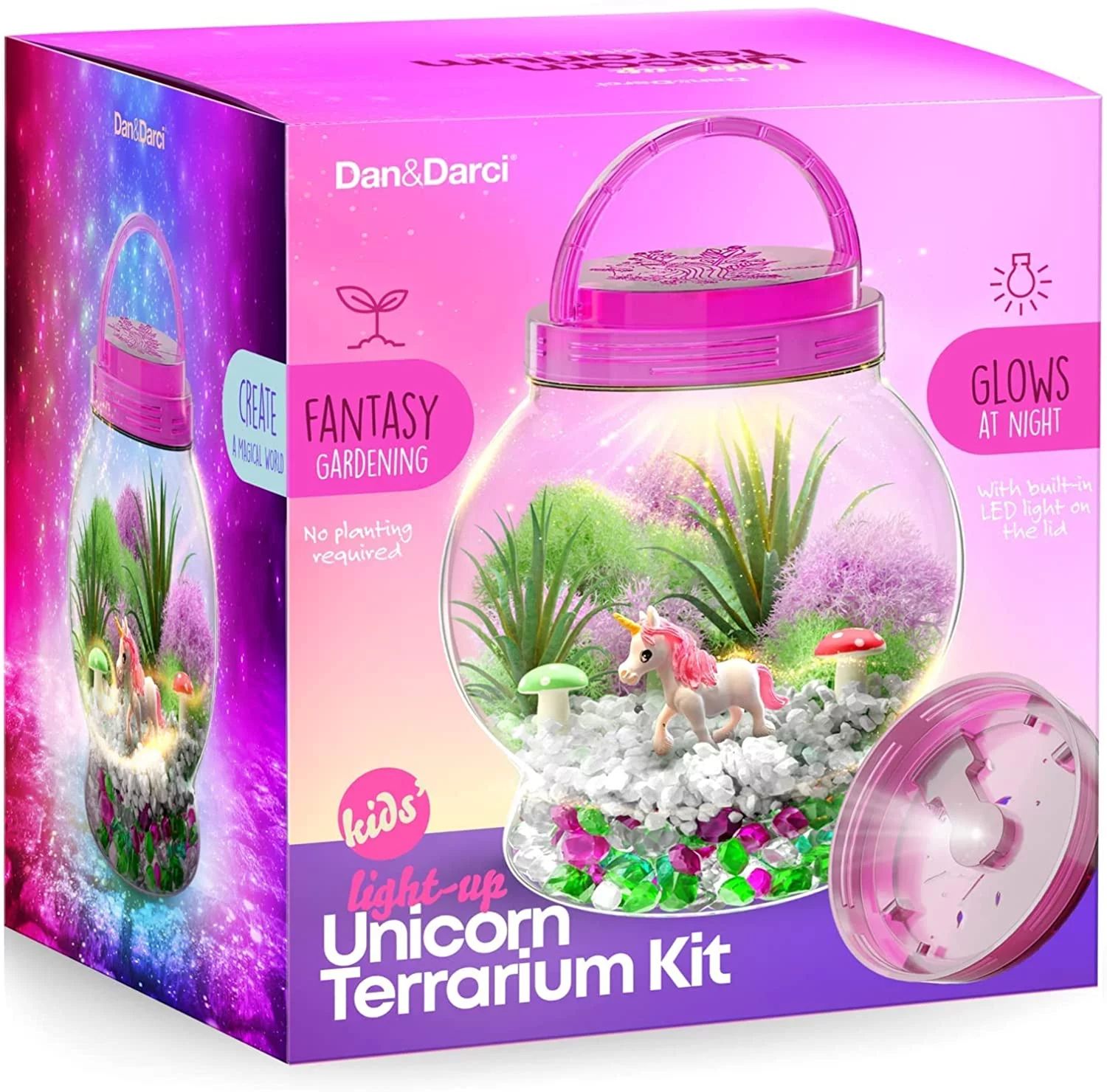 Dan&Darci Light-Up Unicorn Terrarium Kit for Kids - Kids Birthday Gifts for Kids - Best Unicorn T... | Walmart (US)