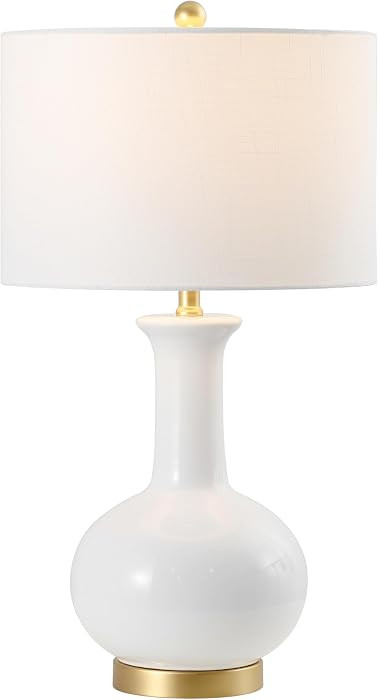 JONATHAN Y 27" White/Gold Ceramic Table Lamp for Living Room Bedroom, Modern Transitional Nightst... | Amazon (US)
