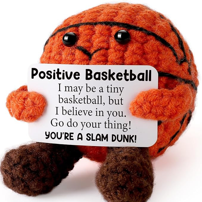Positive Crochet Basketball Easter Basket Essentials Stuffers for Teenage Boys Girls Easter Gifts... | Amazon (US)