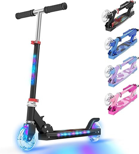 TONBUX Scooters for Kids 5-12, 2 Wheel Scooters with Cool Light Up Stem, Wheels, and Deck, 3 Leve... | Amazon (US)