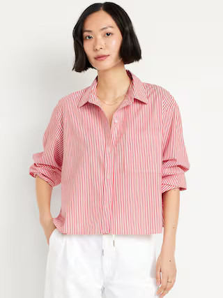 Button-Down Crop Shirt | Old Navy | Old Navy (US)