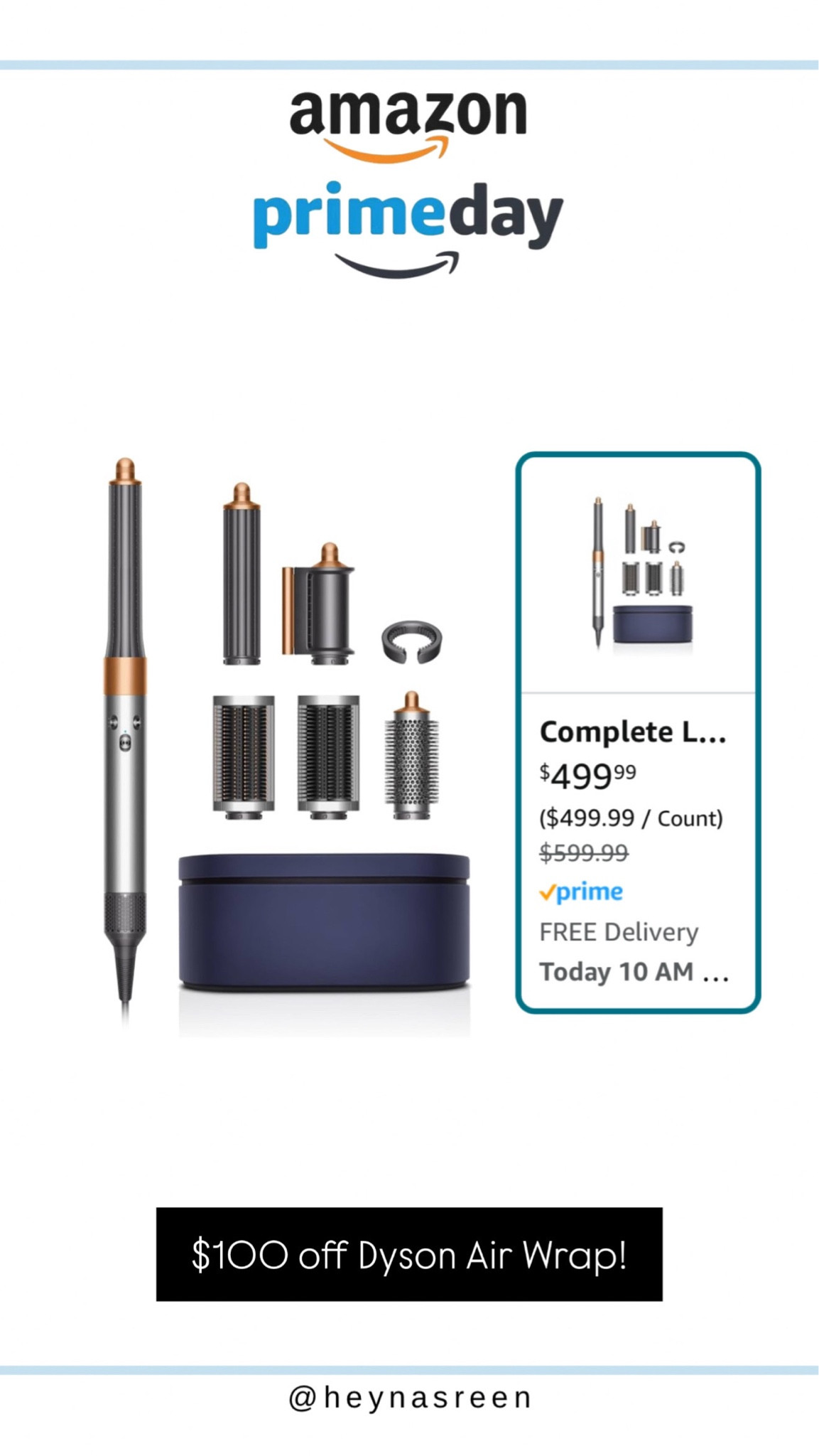 $100 off the Dyson air wrap! I have had mine for years and I use it every week to freshen my hair, give volume to my bangs & touch up curls! Truly gives a salon looking blowout! 

#LTKSaleAlert #LTKBeauty