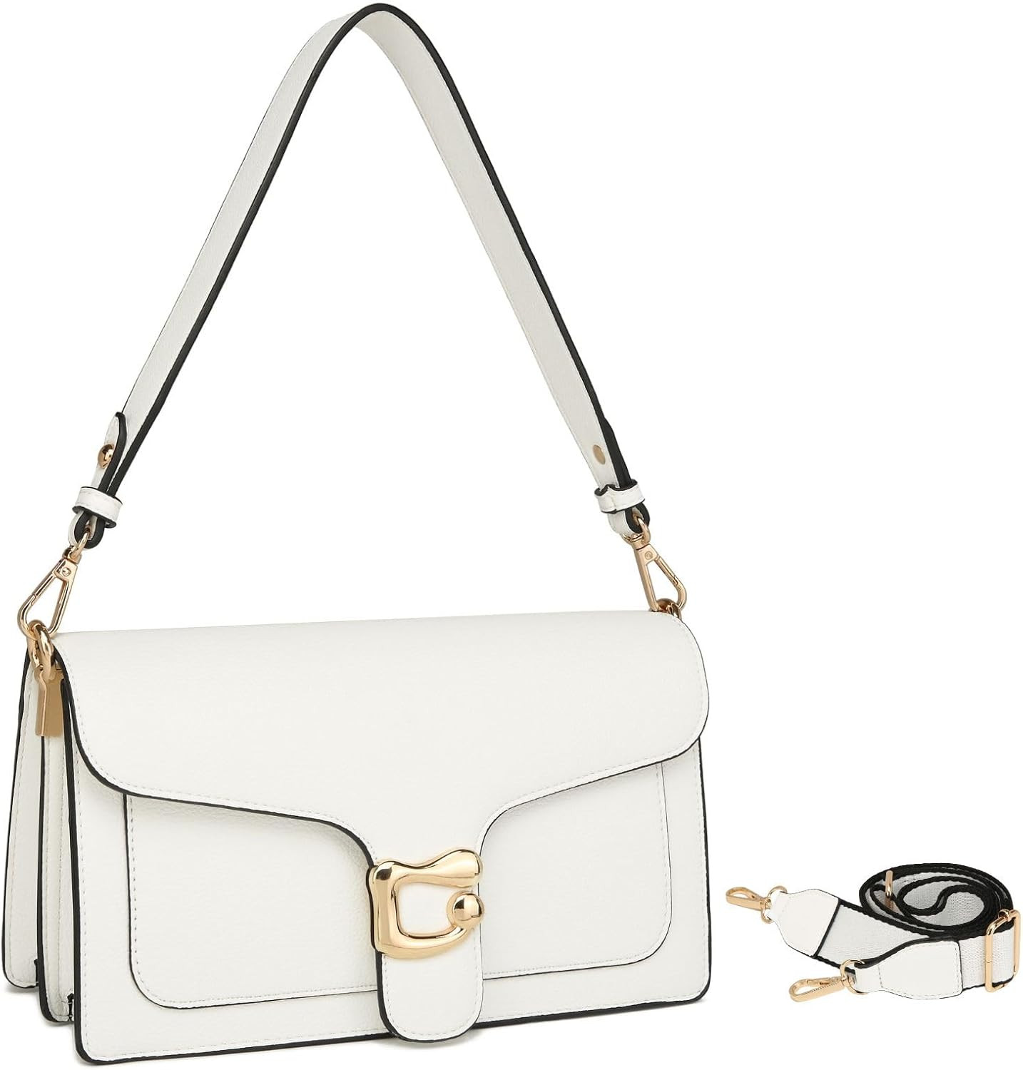 Travistar Crossbody Bags for Women Trendy - Small Cross Body Purse Shoulder Bag Leather Handbags Evening Clutch with 2 Straps | Amazon (US)