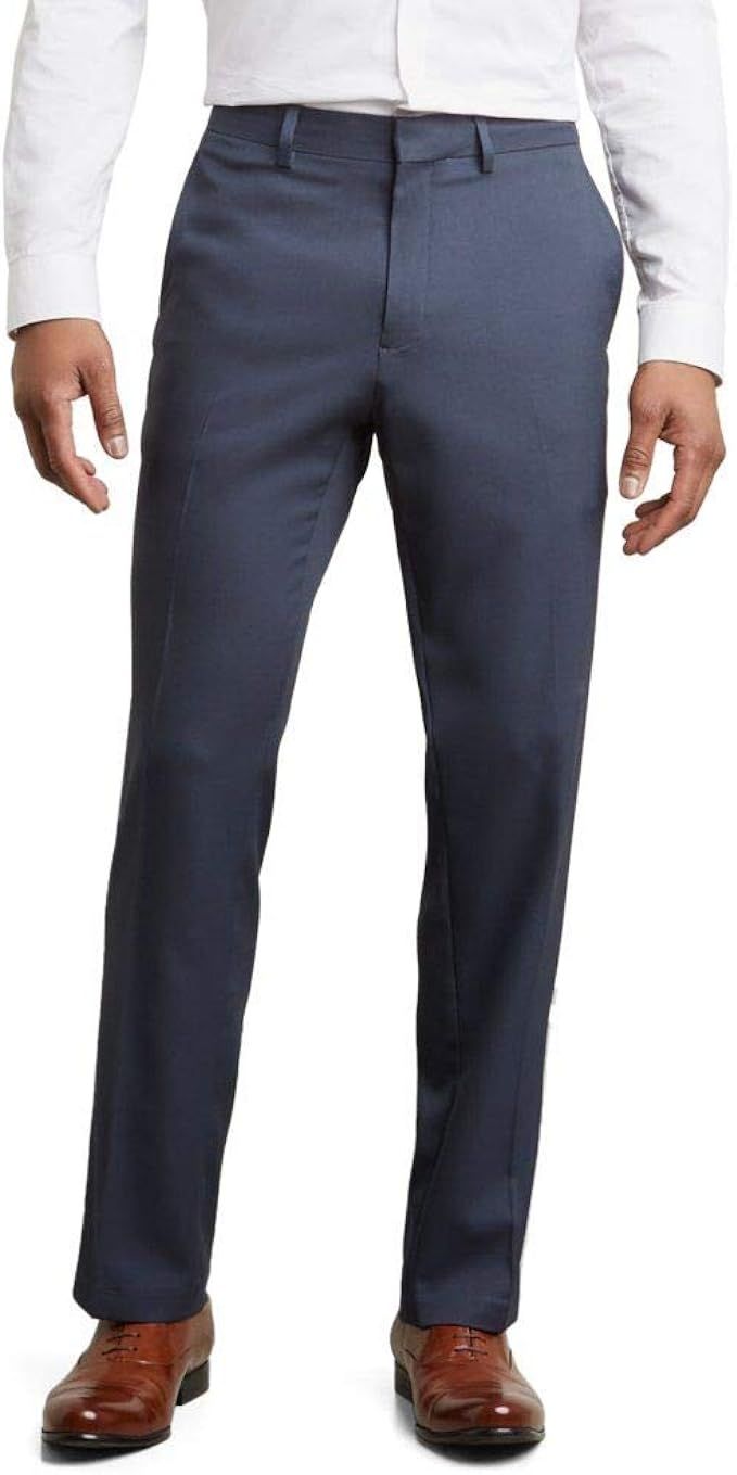Kenneth Cole Reaction Men's Stretch Modern-Fit Flat-Front Pant at Amazon Men’s Clothing store | Amazon (US)