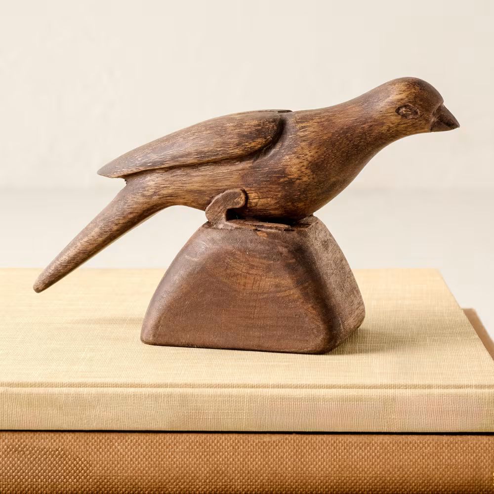 Antiqued Wood Bird Sit-About | Magnolia