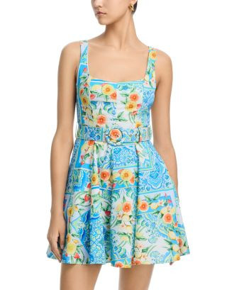 AQUA Fruit Tile Belted Mini Dress - Exclusive | Bloomingdale's Women | Bloomingdale's (US)